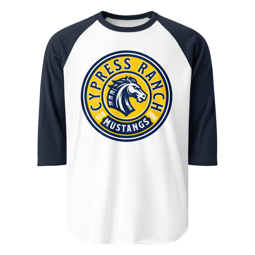 Cypress Ranch High School Mustangs Unisex 3/4 sleeve Raglan T-shirt 220