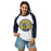 Woman wearing Cypress Ranch High School Mustangs Unisex 3/4 sleeve Raglan T-shirt 220