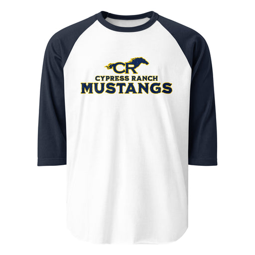 Cypress Ranch High School Mustangs Unisex 3/4 sleeve Raglan T-shirt 233