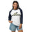 Woman wearing Cypress Ranch High School Mustangs Unisex 3/4 sleeve Raglan T-shirt 233
