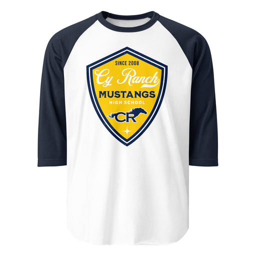 Cypress Ranch High School Mustangs Unisex 3/4 sleeve Raglan T-shirt 225