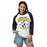 Woman wearing Cypress Ranch High School Mustangs Unisex 3/4 sleeve Raglan T-shirt 213