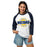Woman wearing Cypress Ranch High School Mustangs Unisex 3/4 sleeve Raglan T-shirt 011