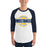 Man wearing Cypress Ranch High School Mustangs Unisex 3/4 sleeve Raglan T-shirt 011