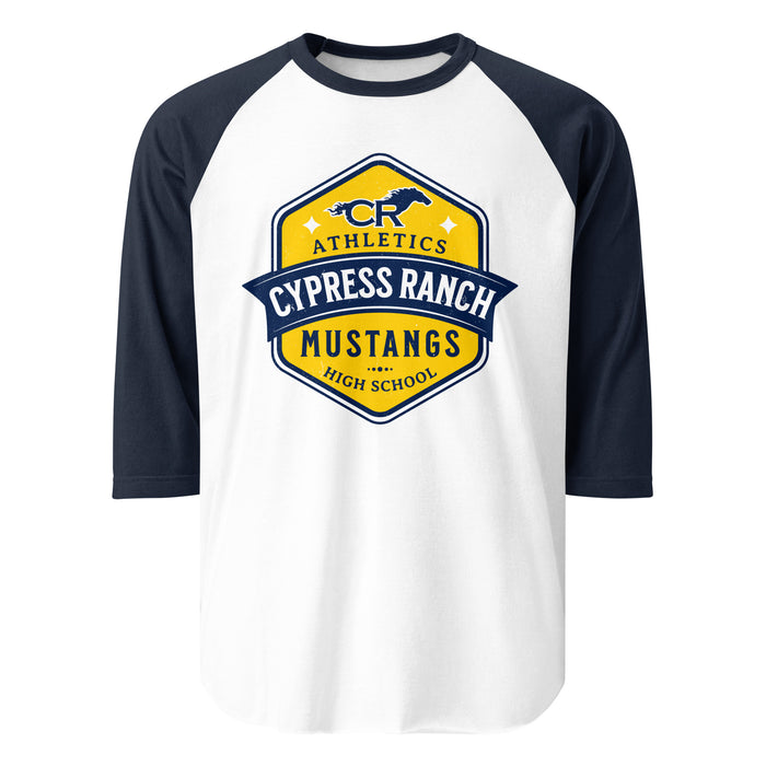 Cypress Ranch High School Mustangs Unisex 3/4 sleeve Raglan T-shirt 209