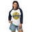 Woman wearing Cypress Ranch High School Mustangs Unisex 3/4 sleeve Raglan T-shirt 209