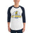 Man wearing Cypress Ranch High School Mustangs Unisex 3/4 sleeve Raglan T-shirt 221