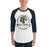 Man wearing Cypress Ranch High School Mustangs Unisex 3/4 sleeve Raglan T-shirt 206
