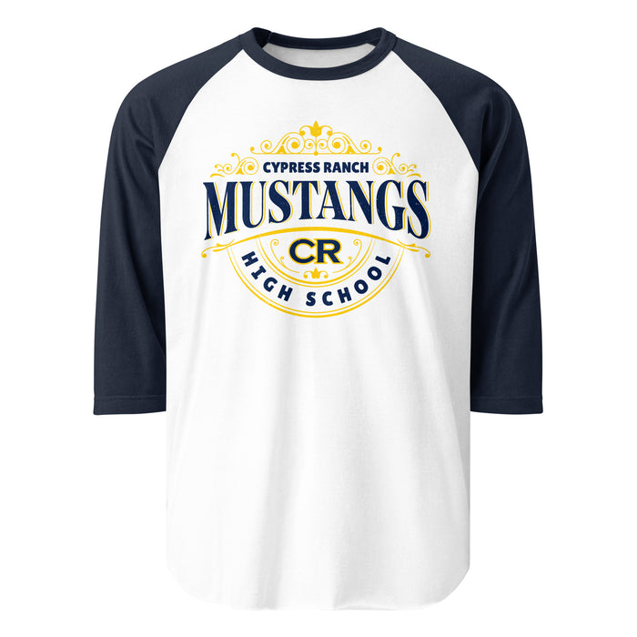 Cypress Ranch High School Mustangs Unisex 3/4 sleeve Raglan T-shirt 211