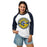 Woman wearing Cypress Ranch High School Mustangs Unisex 3/4 sleeve Raglan T-shirt 203