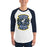 Man wearing Cypress Ranch High School Mustangs Unisex 3/4 sleeve Raglan T-shirt 207