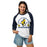 Woman wearing Cypress Ranch High School Mustangs Unisex 3/4 sleeve Raglan T-shirt 208