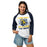 Woman wearing Cypress Ranch High School Mustangs Unisex 3/4 sleeve Raglan T-shirt 205