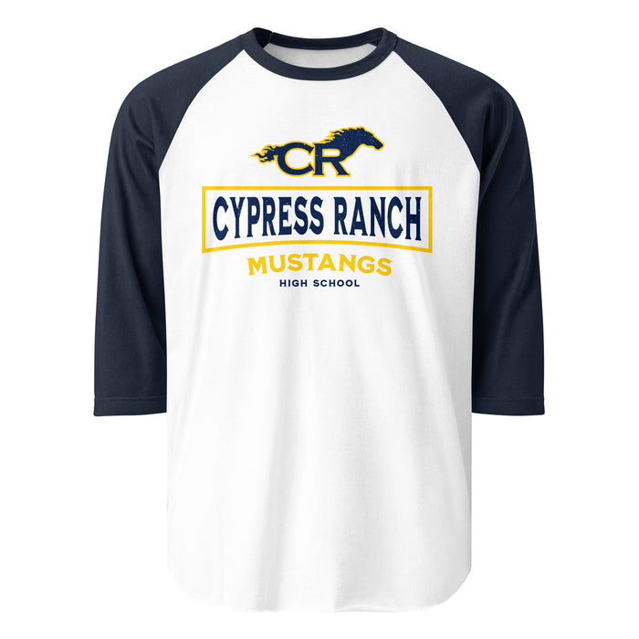 Cypress Ranch High School Mustangs Unisex 3/4 sleeve Raglan T-shirt 202