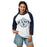 Woman wearing Cypress Ridge High School Rams Unisex 3/4 sleeve Raglan T-shirt 211