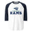 Cypress Ridge High School Rams Unisex 3/4 sleeve Raglan T-shirt 233