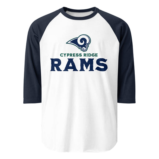 Cypress Ridge High School Rams Unisex 3/4 sleeve Raglan T-shirt 233