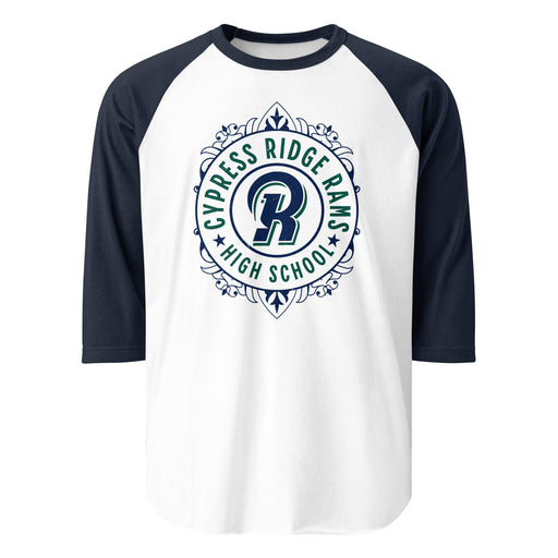 Cypress Ridge High School Rams Unisex 3/4 sleeve Raglan T-shirt 227