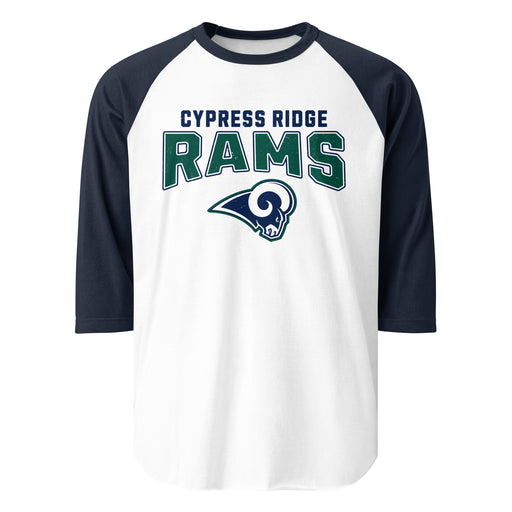 Cypress Ridge High School Rams Unisex 3/4 sleeve Raglan T-shirt 234