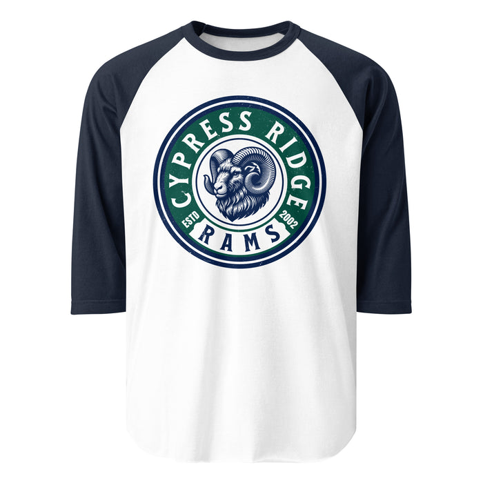 Cypress Ridge High School Rams Unisex 3/4 sleeve Raglan T-shirt 220