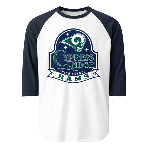 Cypress Ridge High School Rams Unisex 3/4 sleeve Raglan T-shirt 219