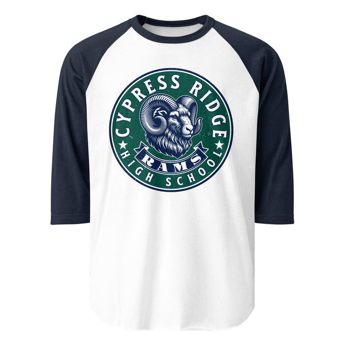 Cypress Ridge High School Rams Unisex 3/4 sleeve Raglan T-shirt 215