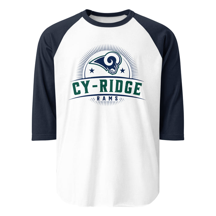 Cypress Ridge High School Rams Unisex 3/4 sleeve Raglan T-shirt 221