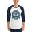 Man wearing Cypress Ridge High School Rams Unisex 3/4 sleeve Raglan T-shirt 212