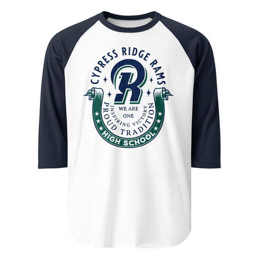 Cypress Ridge High School Rams Unisex 3/4 sleeve Raglan T-shirt 229