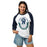 Woman wearing Cypress Ridge High School Rams Unisex 3/4 sleeve Raglan T-shirt 229