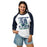 Woman wearing Cypress Ridge High School Rams Unisex 3/4 sleeve Raglan T-shirt 205