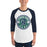 Man wearing Cypress Ridge High School Rams Unisex 3/4 sleeve Raglan T-shirt 203