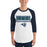 Man wearing Cypress Ridge High School Rams Unisex 3/4 sleeve Raglan T-shirt 049
