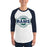 Man wearing Cypress Ridge High School Rams Unisex 3/4 sleeve Raglan T-shirt 011