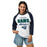 Woman wearing Cypress Ridge High School Rams Unisex 3/4 sleeve Raglan T-shirt 034