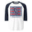 Cypress Springs High School Panthers Unisex 3/4 sleeve Raglan T-shirt 235 - Navy Sleeves