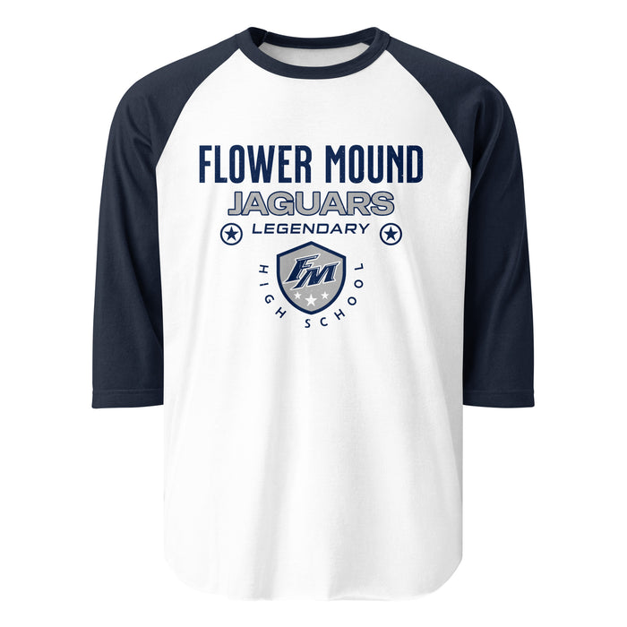 Flower Mound High School Jaguars Unisex 3/4 sleeve Raglan T-shirt 003