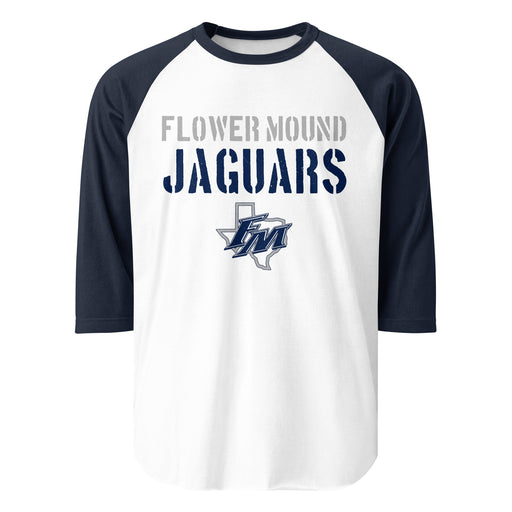 Flower Mound High School Jaguars Unisex 3/4 sleeve Raglan T-shirt 017