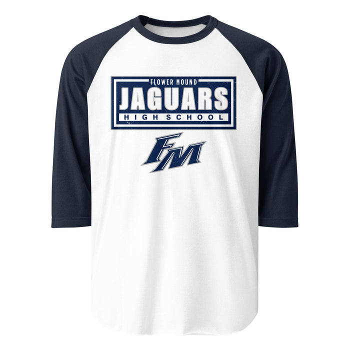 Flower Mound High School Jaguars Unisex 3/4 sleeve Raglan T-shirt 049