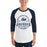 Man wearing Flower Mound High School Jaguars Unisex 3/4 sleeve Raglan T-shirt 206