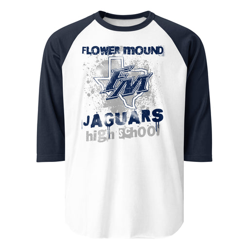 Flower Mound High School Jaguars Unisex 3/4 sleeve Raglan T-shirt 205