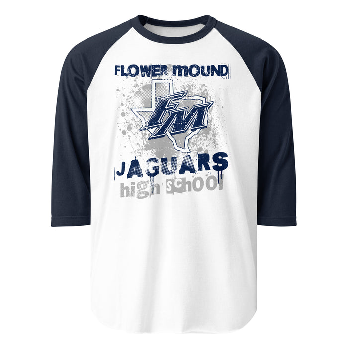 Flower Mound High School Jaguars Unisex 3/4 sleeve Raglan T-shirt 205