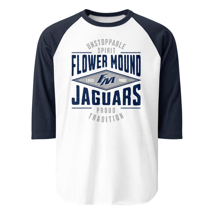 Flower Mound High School Jaguars Unisex 3/4 sleeve Raglan T-shirt 210