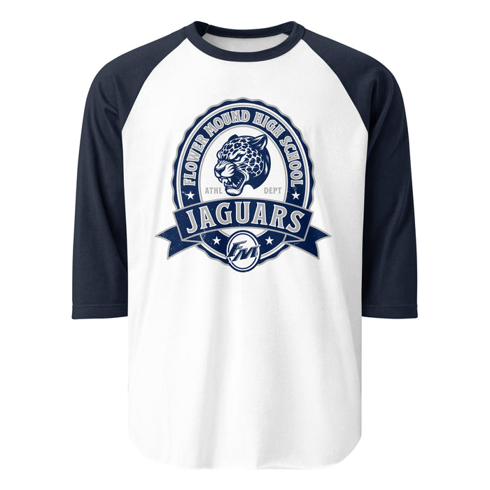 Flower Mound High School Jaguars Unisex 3/4 sleeve Raglan T-shirt 212