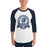 Man wearing Flower Mound High School Jaguars Unisex 3/4 sleeve Raglan T-shirt 212