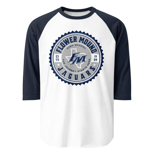 Flower Mound High School Jaguars Unisex 3/4 sleeve Raglan T-shirt 203