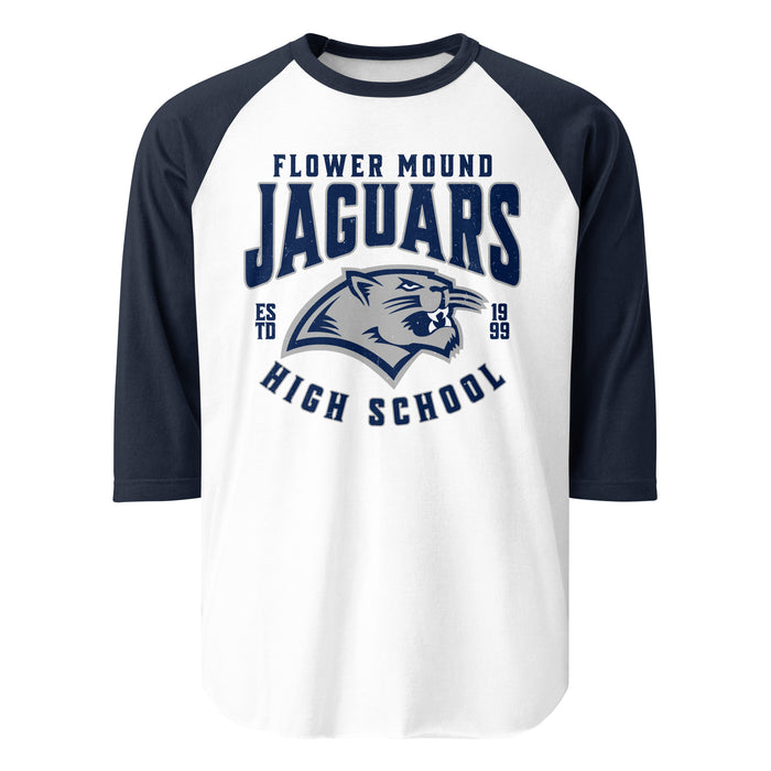 Flower Mound High School Jaguars Unisex 3/4 sleeve Raglan T-shirt 213