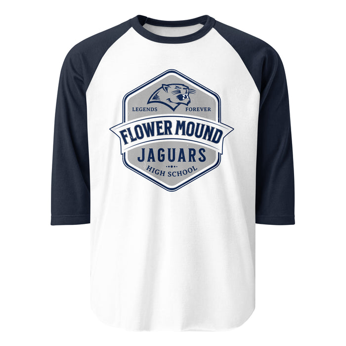 Flower Mound High School Jaguars Unisex 3/4 sleeve Raglan T-shirt 209