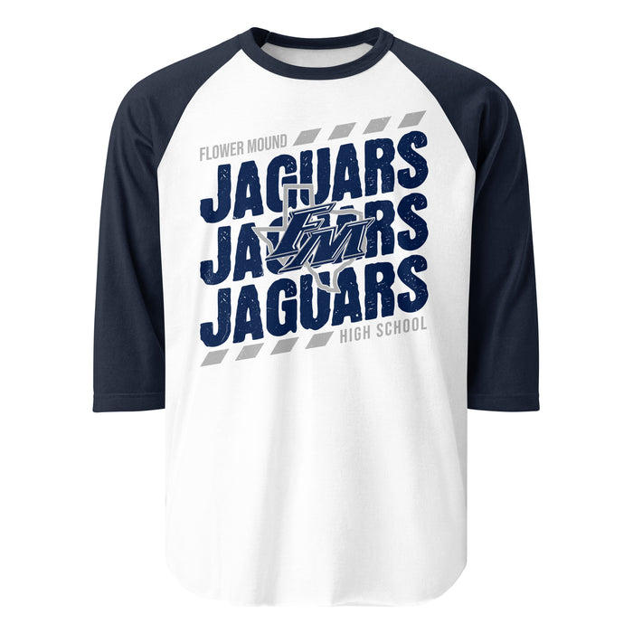 Flower Mound High School Jaguars Unisex 3/4 sleeve Raglan T-shirt 223