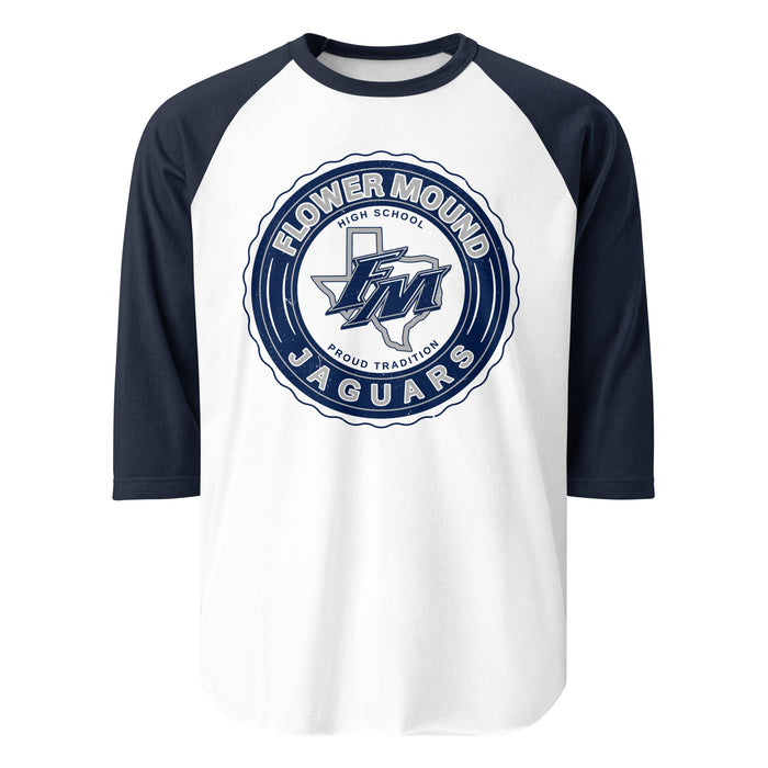 Flower Mound High School Jaguars Unisex 3/4 sleeve Raglan T-shirt 216